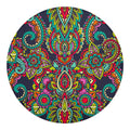Colorful Floral Mandala Print Round Blanket