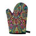 Colorful Floral Mandala Print Single Oven Mitt