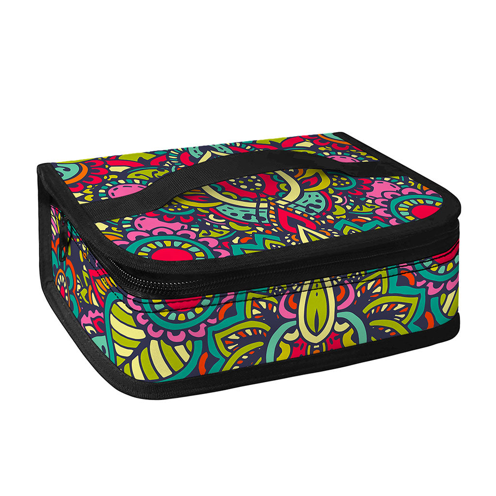 Colorful Floral Mandala Print Small Lunch Bag