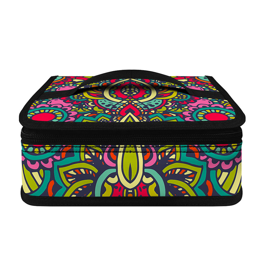Colorful Floral Mandala Print Small Lunch Bag