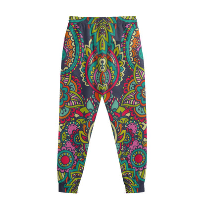 Colorful Floral Mandala Print Sweatpants