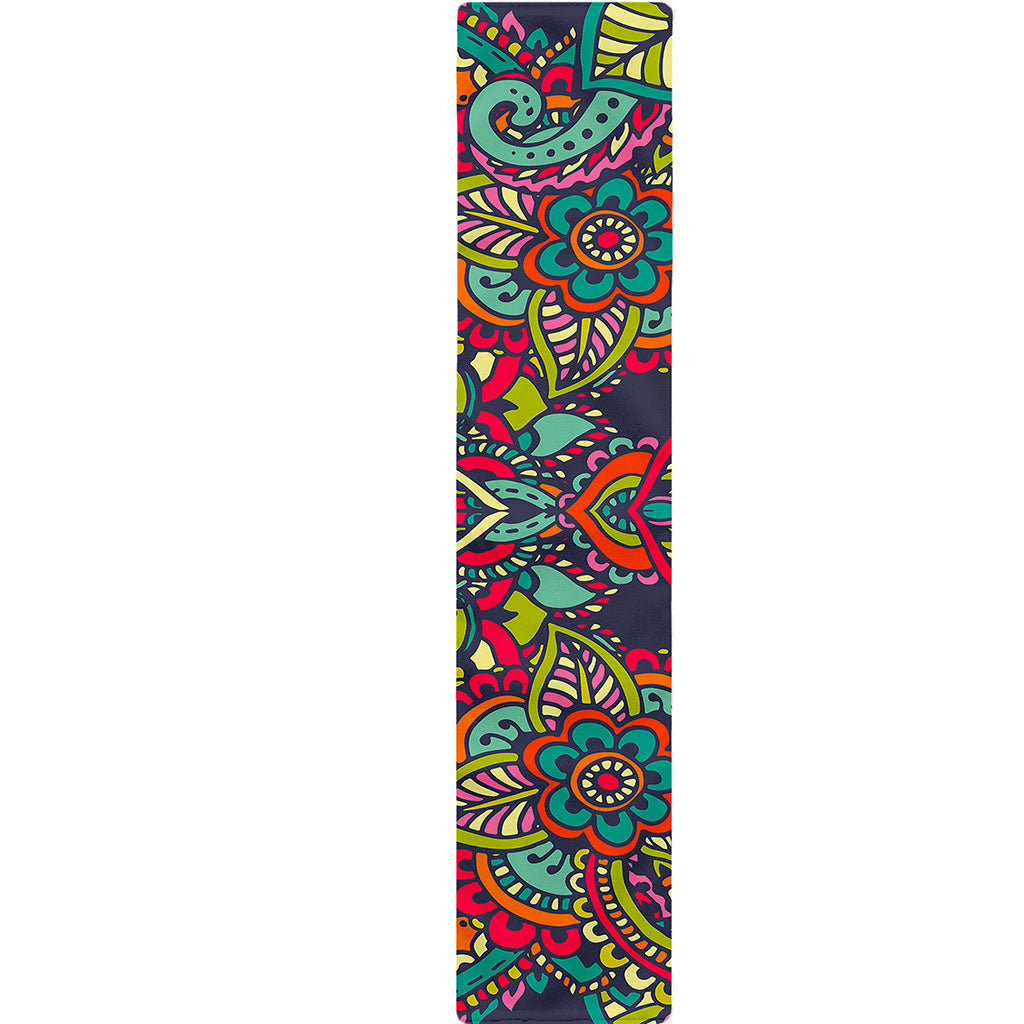 Colorful Floral Mandala Print Table Runner