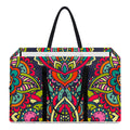 Colorful Floral Mandala Print Utility Tote Bag