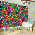 Colorful Floral Mandala Print Wall Sticker