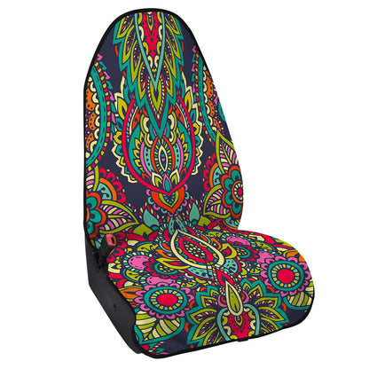 Colorful Floral Mandala Print Waterproof Car Seat Cover