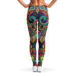 Colorful Floral Mandala Print Women's Leggings