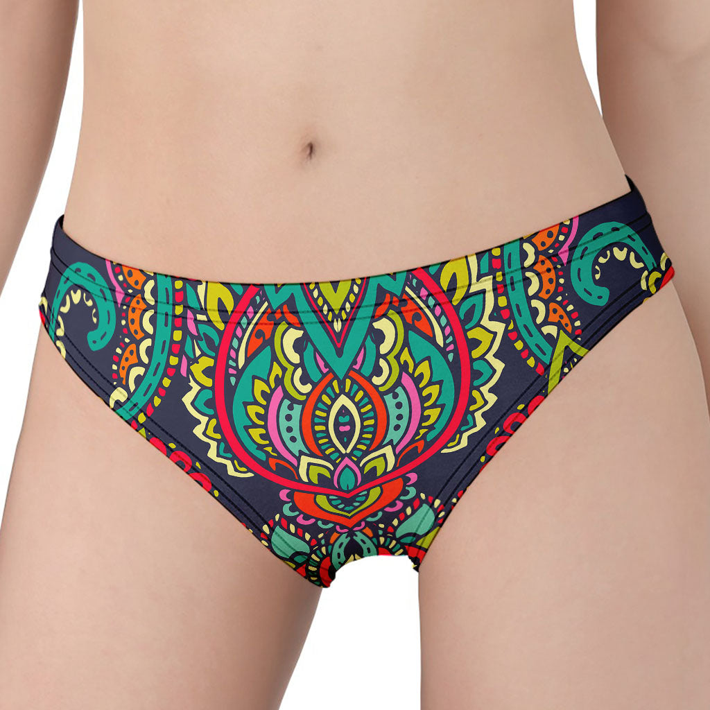 Colorful Floral Mandala Print Women's Panties