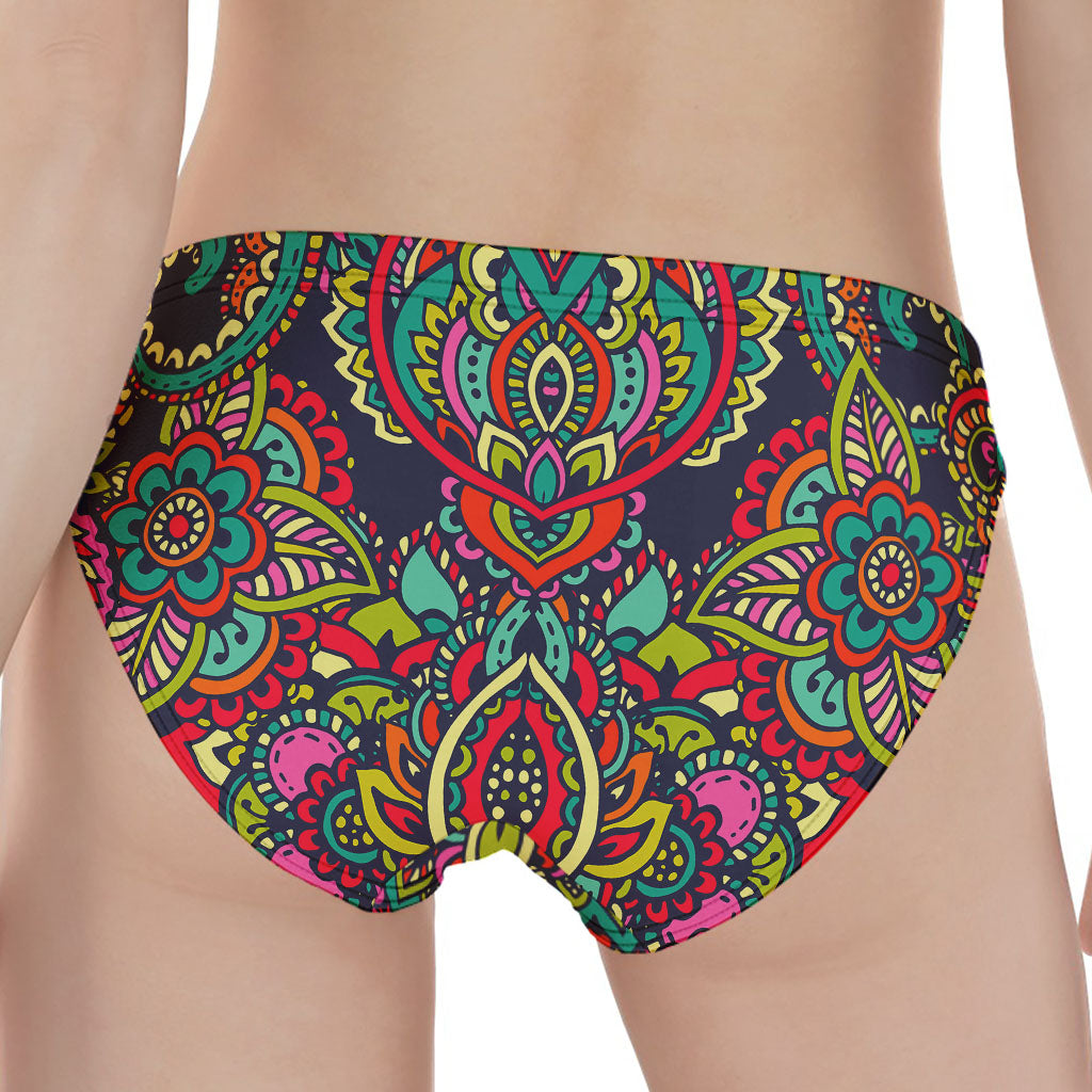 Colorful Floral Mandala Print Women's Panties