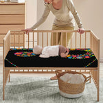 Colorful Flowers Yin Yang Print Baby Crib Sheet