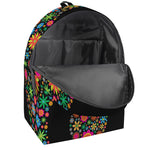 Colorful Flowers Yin Yang Print Backpack