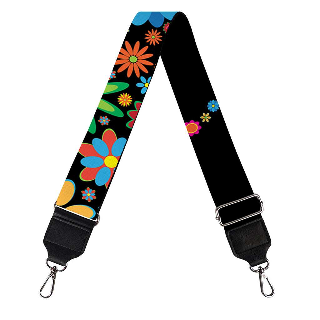 Colorful Flowers Yin Yang Print Bag Strap
