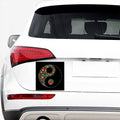 Colorful Flowers Yin Yang Print Car Sticker