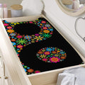 Colorful Flowers Yin Yang Print Changing Pad Cover