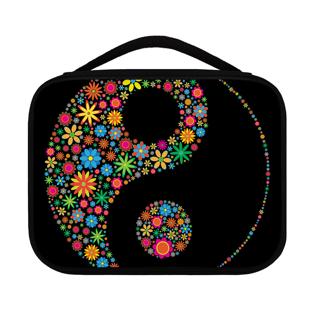 Colorful Flowers Yin Yang Print Classic Bible Case