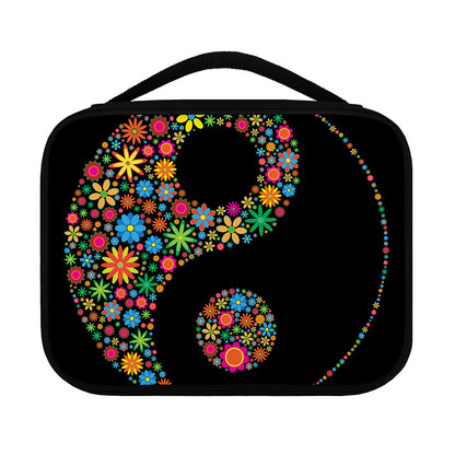 Colorful Flowers Yin Yang Print Classic Bible Case
