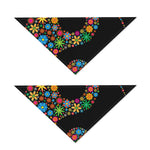 Colorful Flowers Yin Yang Print Dog Bandana