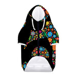 Colorful Flowers Yin Yang Print Dog Zip Up Hoodie