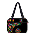 Colorful Flowers Yin Yang Print Double Strap Bible Bag