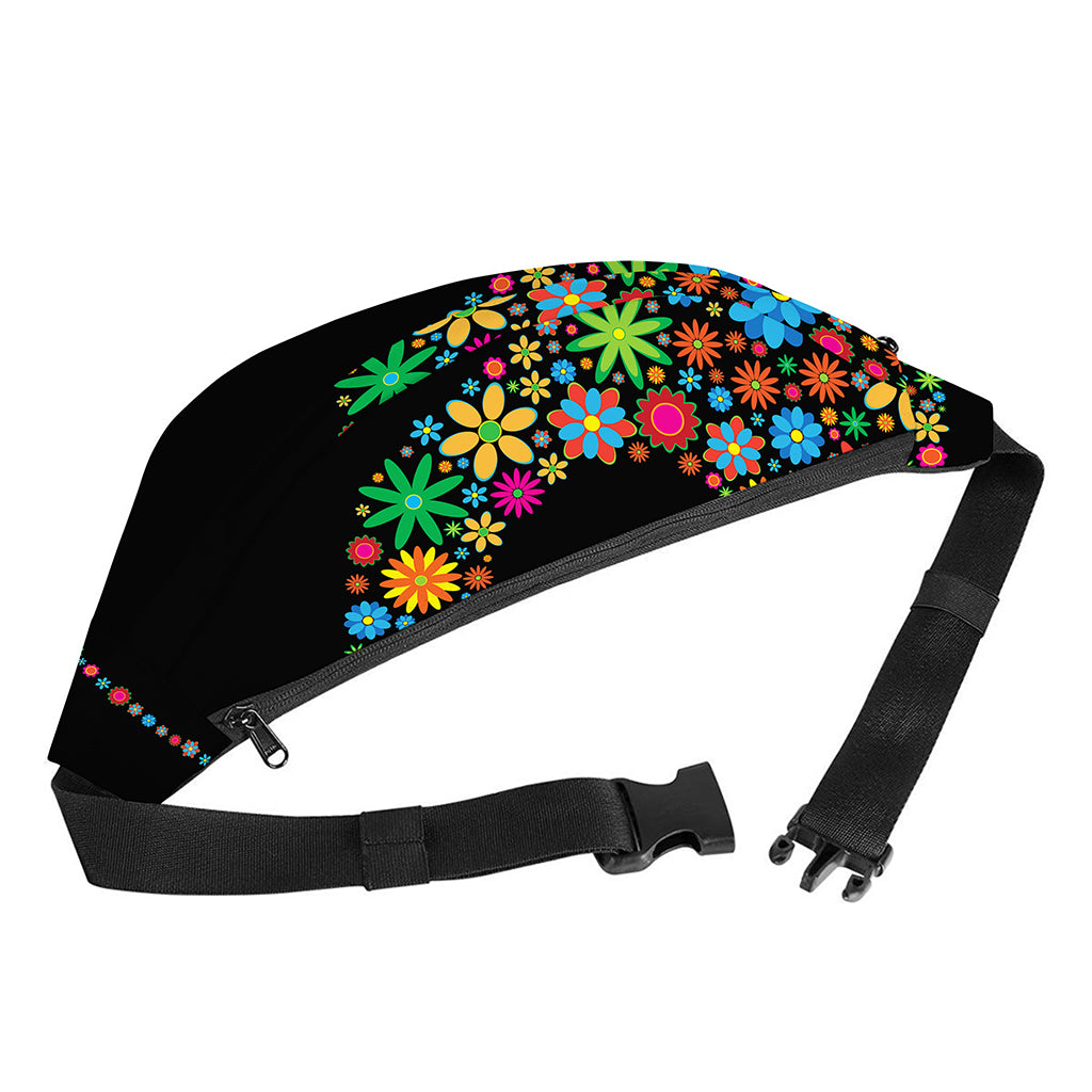 Colorful Flowers Yin Yang Print Fanny Pack