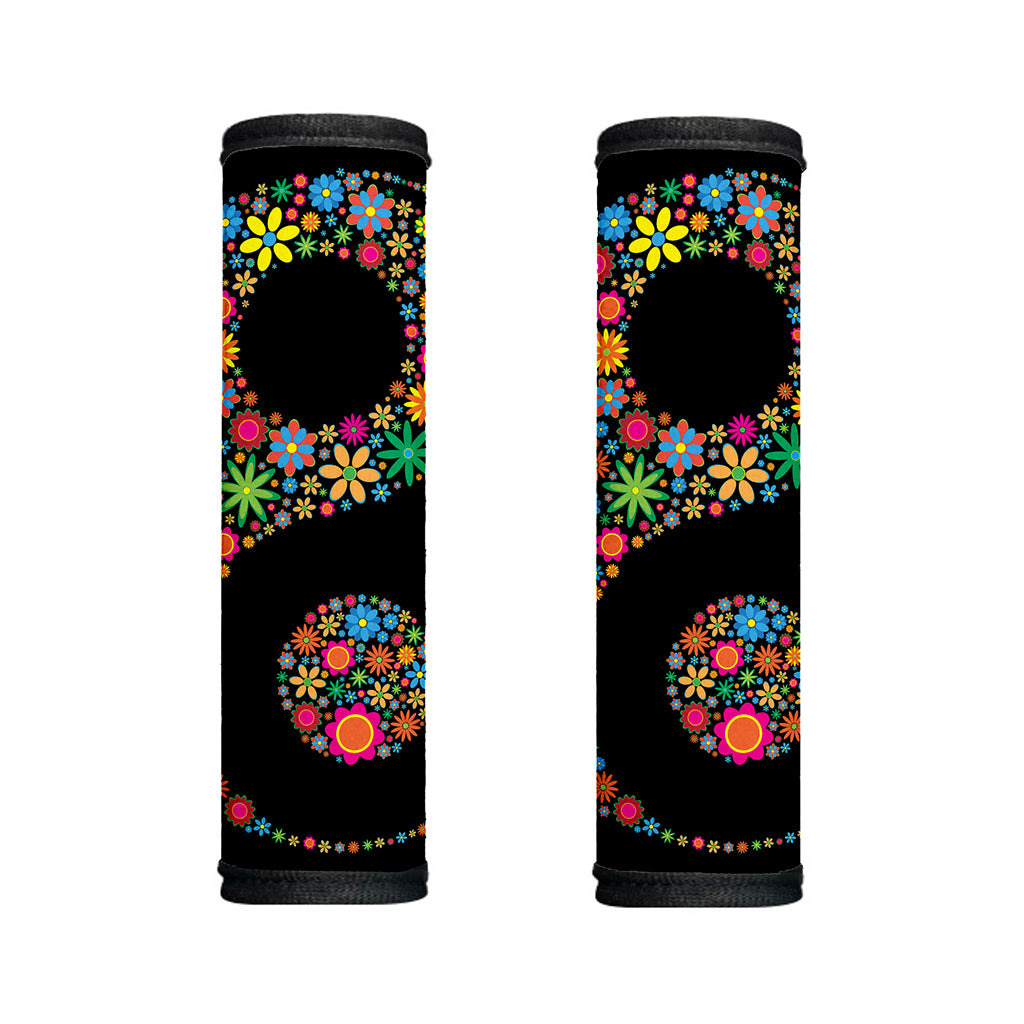 Colorful Flowers Yin Yang Print Handle Covers