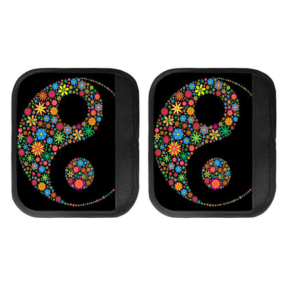 Colorful Flowers Yin Yang Print Handle Covers