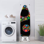 Colorful Flowers Yin Yang Print Ironing Board Cover
