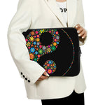 Colorful Flowers Yin Yang Print Laptop Sleeve