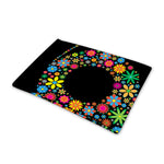 Colorful Flowers Yin Yang Print Pet Cooling Mat Cover