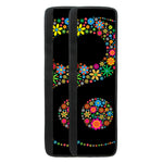 Colorful Flowers Yin Yang Print Refrigerator Handle Covers