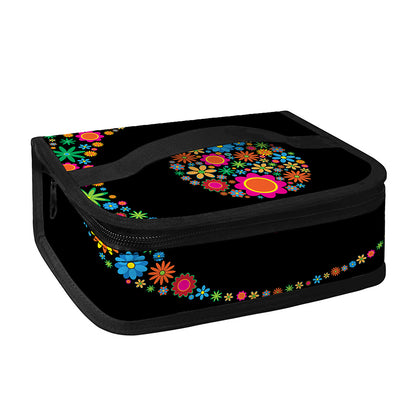 Colorful Flowers Yin Yang Print Small Lunch Bag
