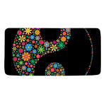 Colorful Flowers Yin Yang Print Towel