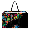 Colorful Flowers Yin Yang Print Utility Tote Bag