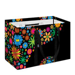 Colorful Flowers Yin Yang Print Utility Tote Bag
