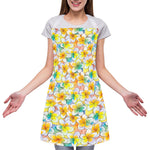 Colorful Frangipani Pattern Print Adjustable Apron