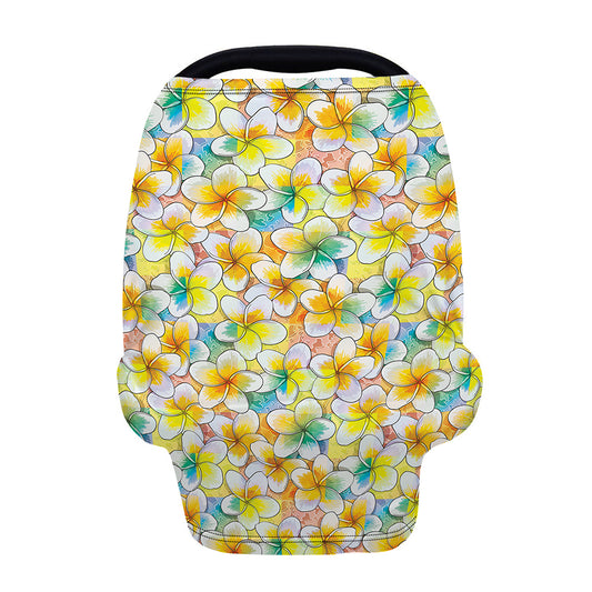 Colorful Frangipani Pattern Print Baby Seat Cover