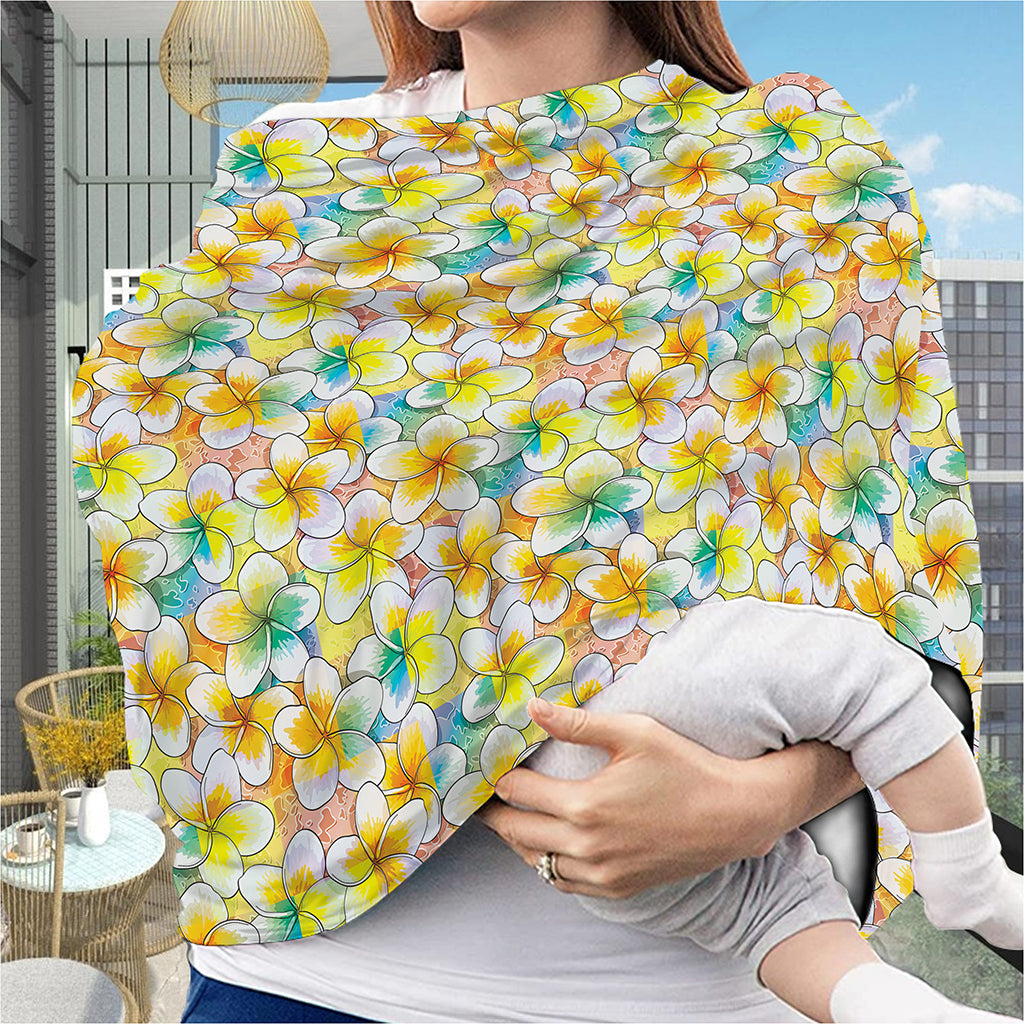 Colorful Frangipani Pattern Print Baby Seat Cover