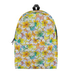 Colorful Frangipani Pattern Print Backpack