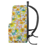 Colorful Frangipani Pattern Print Backpack