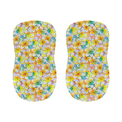Colorful Frangipani Pattern Print Bar Stool Covers