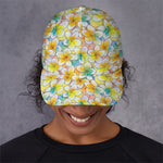 Colorful Frangipani Pattern Print Baseball Cap