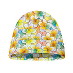 Colorful Frangipani Pattern Print Beanie