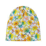 Colorful Frangipani Pattern Print Beanie