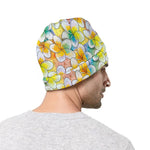 Colorful Frangipani Pattern Print Beanie