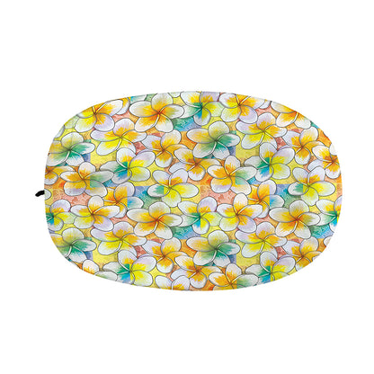Colorful Frangipani Pattern Print Car Side Mirror Covers