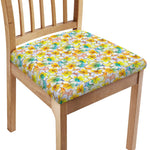Colorful Frangipani Pattern Print Chair Cushion Cover