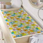 Colorful Frangipani Pattern Print Changing Pad Cover