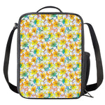 Colorful Frangipani Pattern Print Crossbody Lunch Bag