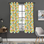 Colorful Frangipani Pattern Print Curtain