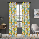 Colorful Frangipani Pattern Print Curtain