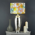 Colorful Frangipani Pattern Print Drum Lamp Shade